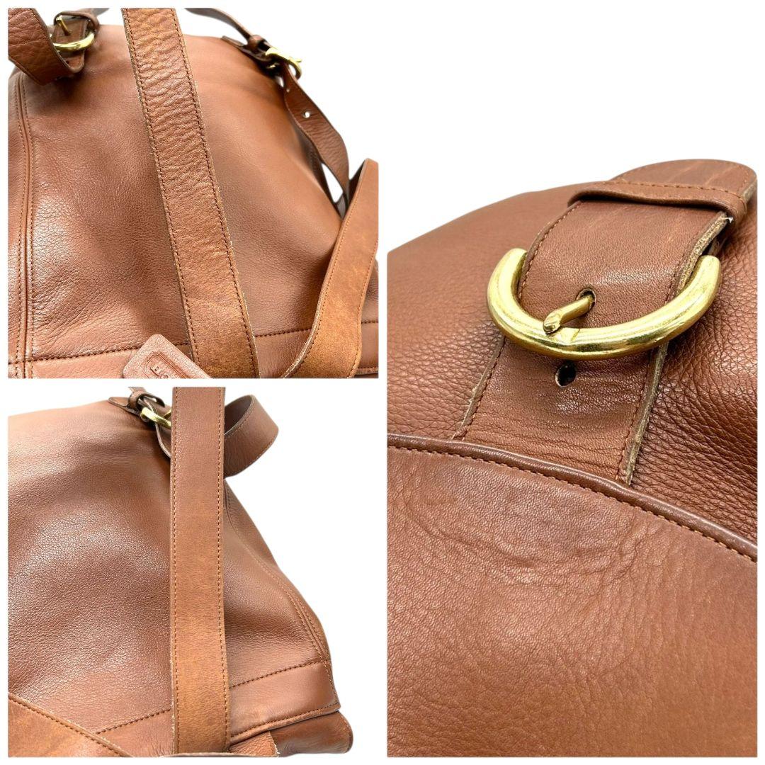 コーチ リュックサック 茶 ブラウン オールドコーチ フラップ レザー 本革 COACH H5H-4134 バックパック 自立可 ゴールド金具 ロゴタグ オシャレ 本物保証 鑑定済 スピード発送