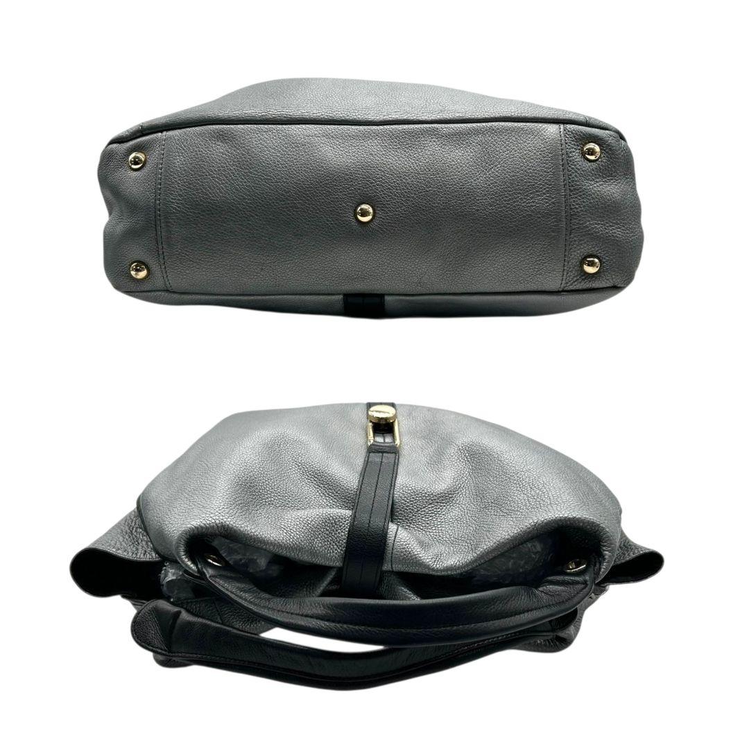 FURLA フルラ ハンドバッグ グレー ホーボー 2WAY エリザベス レザー 本革 トートバッグ ショルダーバッグ 斜め掛け可 自立可 シルバー金具 ゴールド金具 ロゴプレート s82 上品 高級感