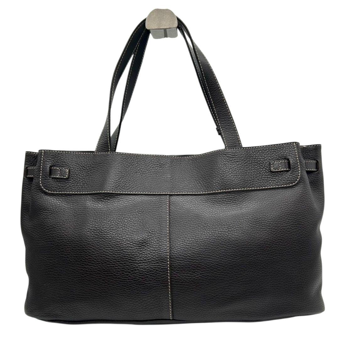 フルラ FURLA トートバッグ 茶 ロゴチャーム ワンショルダー A4収納 ハンドバッグ 本革 肩掛け可 肩かけ可 ブラウン シルバー金具 s95