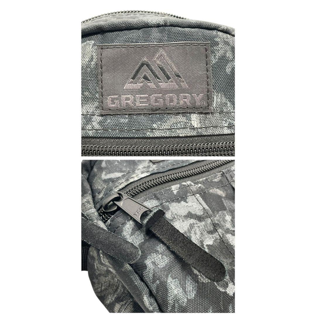 グレゴリー GREGORY ショルダーバッグ ポーチ ブラック 黒 総柄 ロゴタグ キャンバス 斜め掛け可 クロスボディ コンパクト 軽量 u5