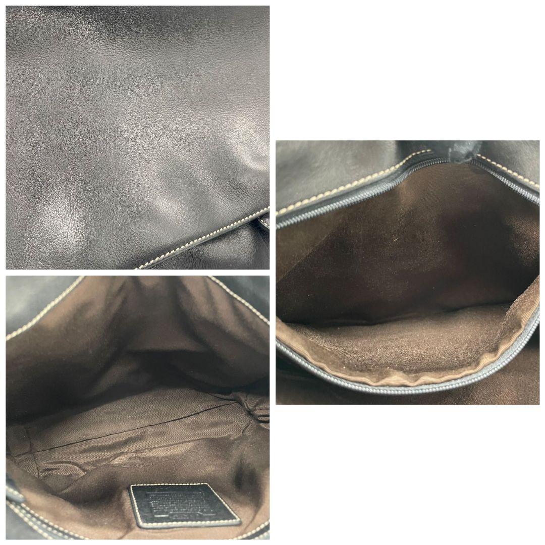 COACH コーチ ハンドバッグ ブラック 黒 ホーボー レザー 本革 トートバッグ ワンショルダー 肩掛け可 自立可 シルバー金具 ロゴチャーム A4収納 7778 u17 高級感