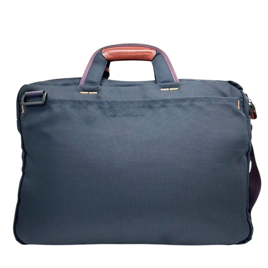 エースジーン ビジネスバッグ ブルー ロゴ 2way A4収納 トートバッグ ハンドバッグ ショルダーバッグ 斜め掛け可 キャンバス X2 ACE GENE