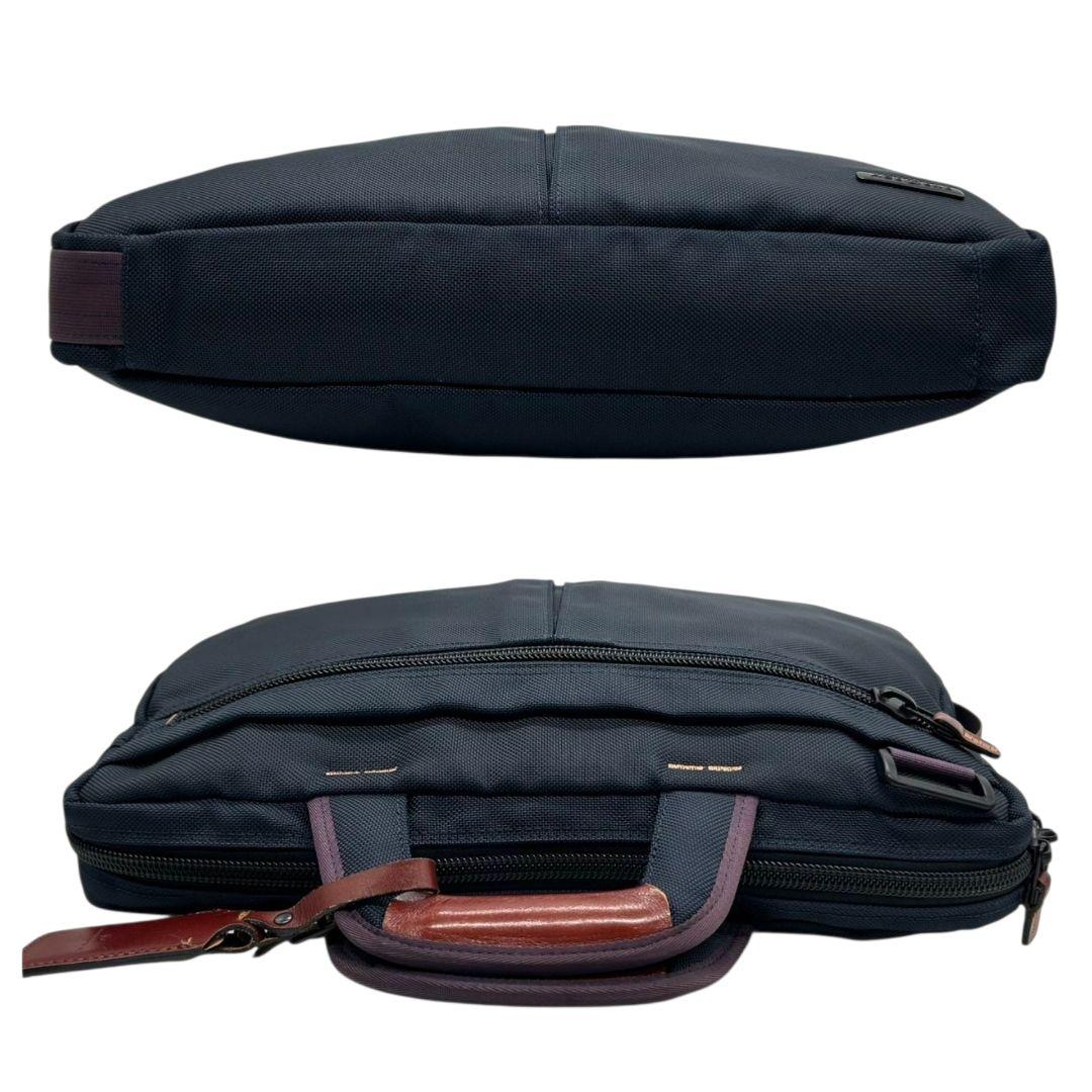 エースジーン ビジネスバッグ ブルー ロゴ 2way A4収納 トートバッグ ハンドバッグ ショルダーバッグ 斜め掛け可 キャンバス X2 ACE GENE