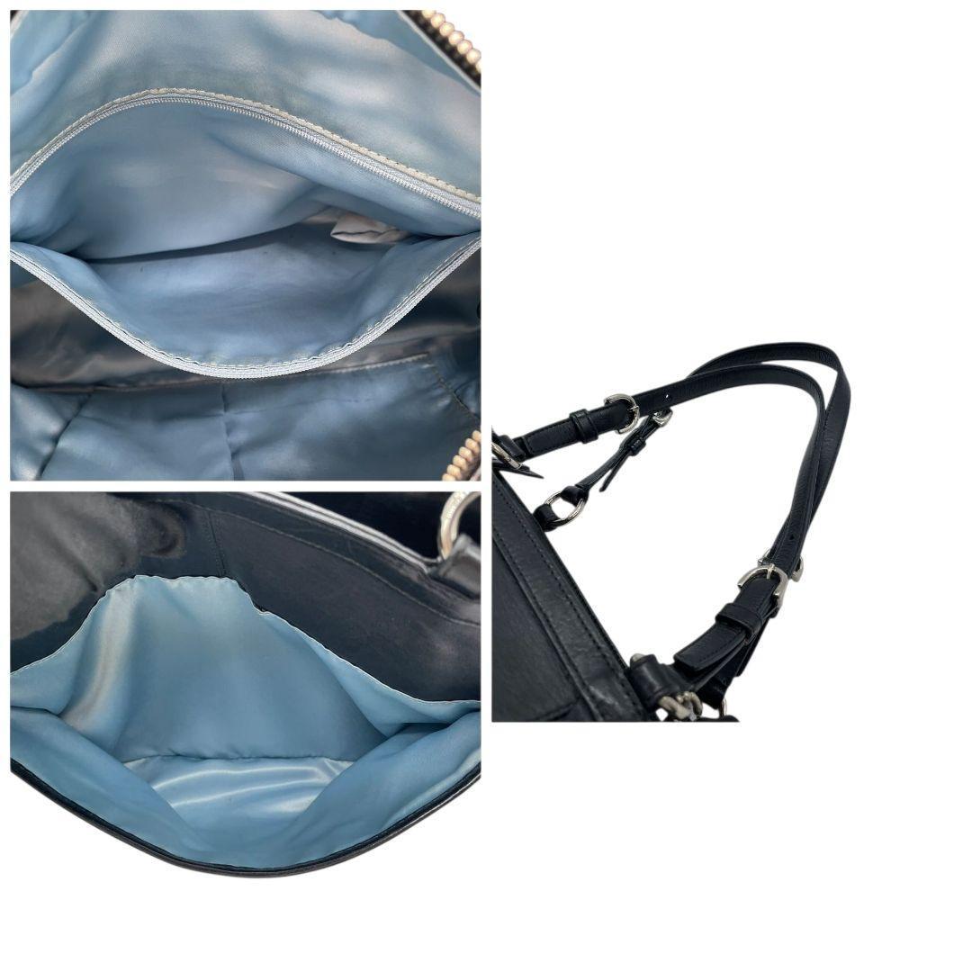 コーチ トートバッグ 黒 ロゴプレート ワンショル レザー s23 ハンドバッグ 肩掛け可 肩かけ可 自立可 ブラック シルバー金具 ロゴタグ チャーム付き F17721 COACH