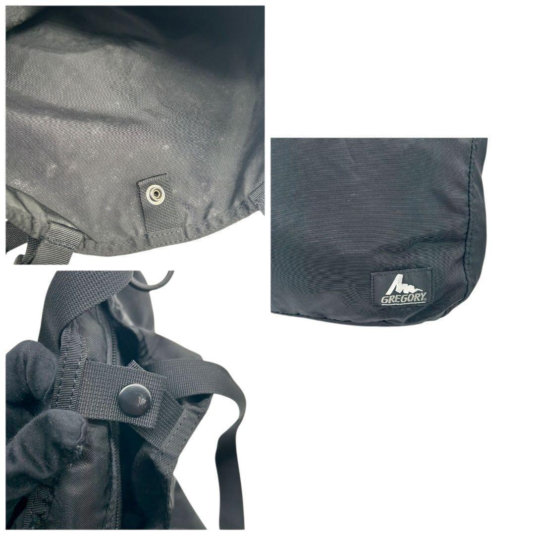 グレゴリー ショルダーバッグ 黒 ナイロン ロゴ 2way A4収納 大容量 s23 斜め掛け可 GREGORY ハンドバッグ トートバッグ ブラック ロゴタグ