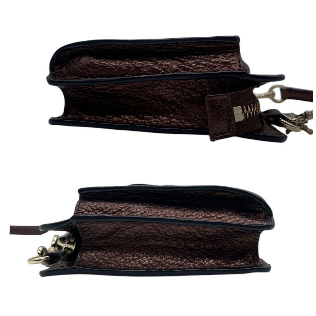 コーチ ショルダーバッグ ピンクゴールド レザー ペブルド フラップ 斜め掛け可 ウォレットバッグ クロスボディ ゴールド金具 本革 COACH ロゴ s15