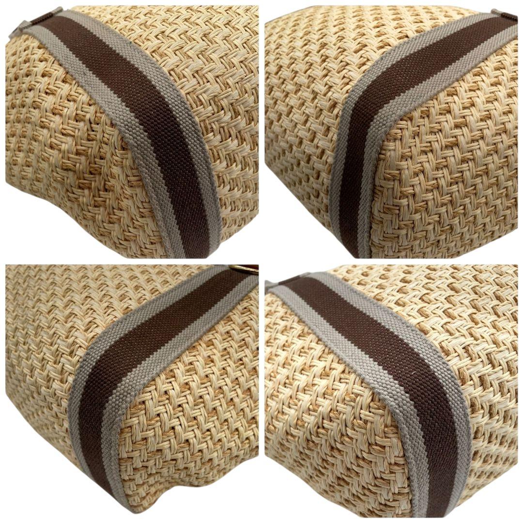 美品　ラシット　トートバッグ　茶　かごバッグ　A4収納　肩掛け可　肩かけ可　ハンドバッグ　ワンショルダー　russet　本革　レザー　ブラウン　ベージュ