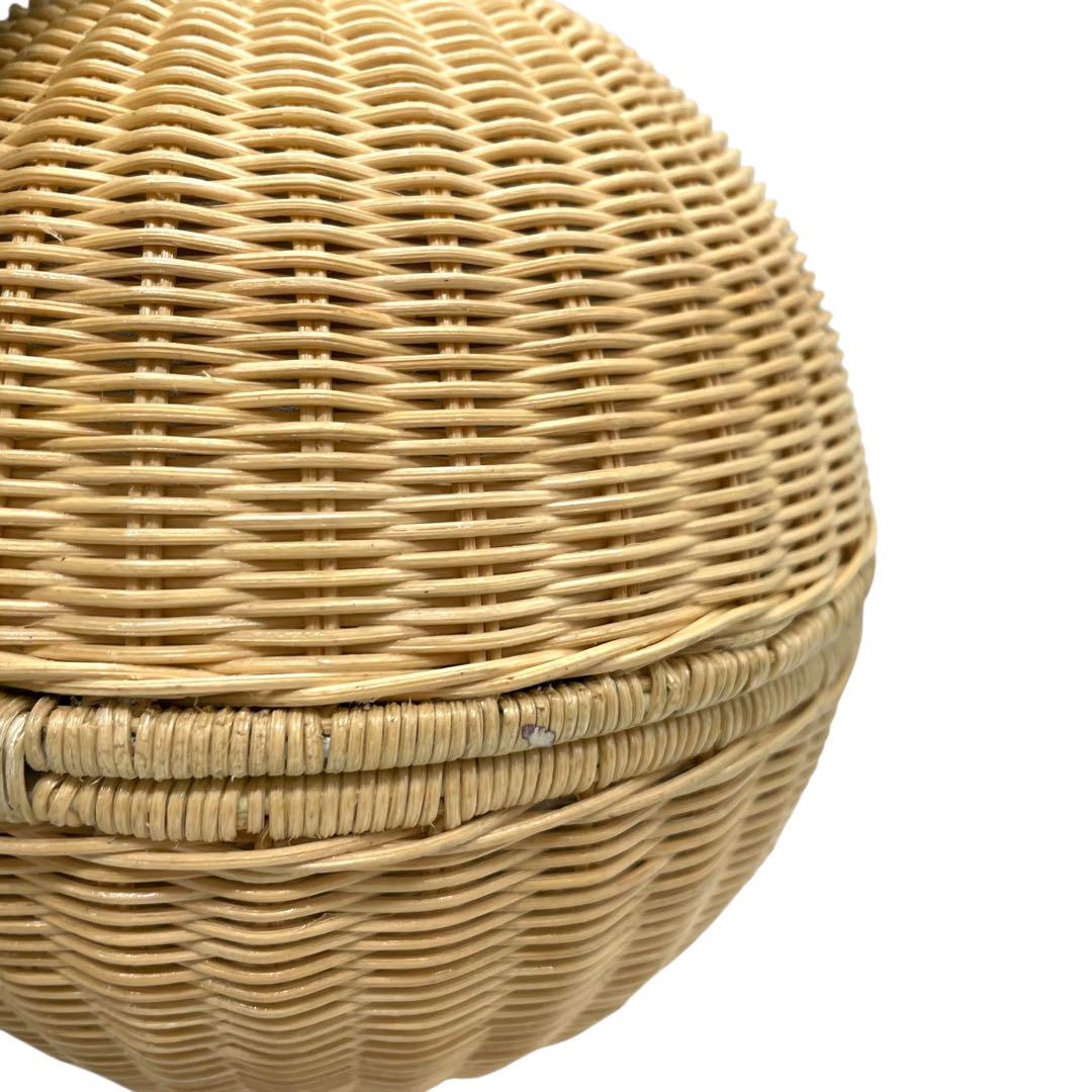 美品 マニマリス フルムーンバスケット かごバッグ 丸型 ショルダーバッグ クロスボディー 牛革ベルト付き コンパクト ベージュ ブラック ゴールド金具 MANIMARIS レディース