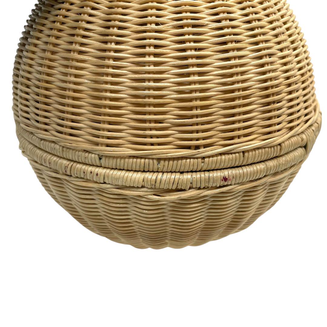 美品 マニマリス フルムーンバスケット かごバッグ 丸型 ショルダーバッグ クロスボディー 牛革ベルト付き コンパクト ベージュ ブラック ゴールド金具 MANIMARIS レディース