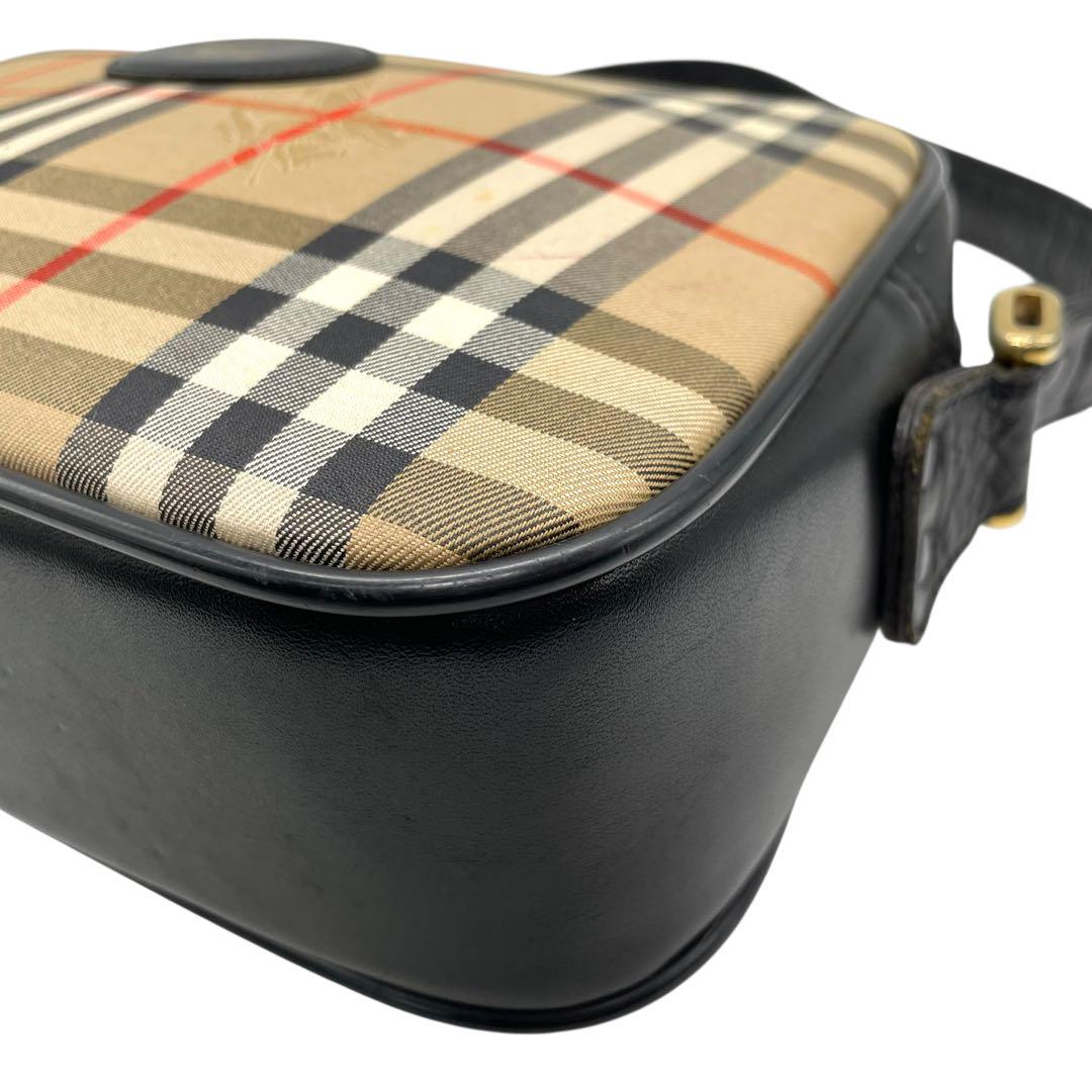 バーバリー ノバチェック シャドーホース ワンショルダー ショルダーバッグ キャンバス レザー ゴールド金具 ホースロゴ コンパクト 肩掛け可 Burberrys レディース バッグ