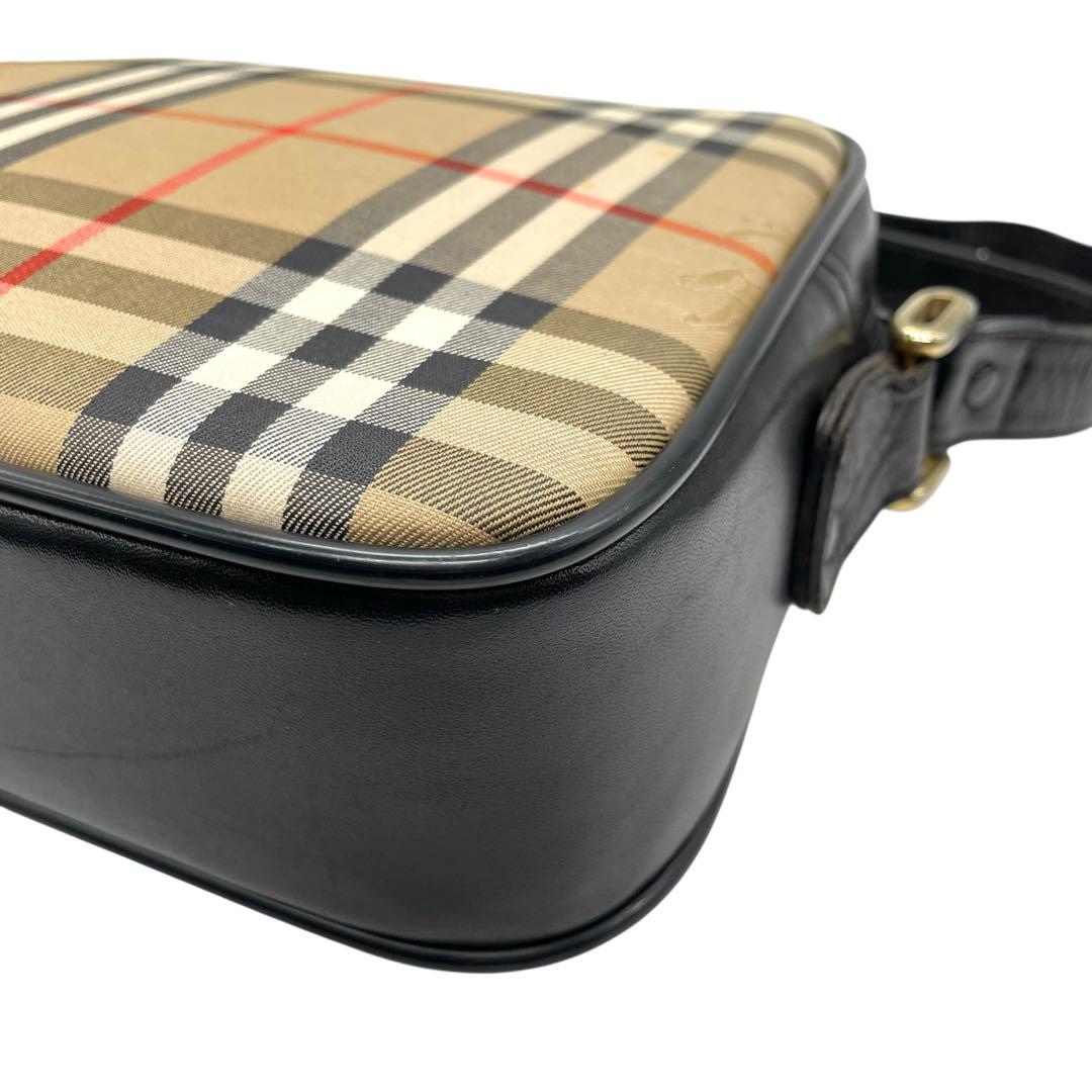 バーバリー ノバチェック シャドーホース ワンショルダー ショルダーバッグ キャンバス レザー ゴールド金具 ホースロゴ コンパクト 肩掛け可 Burberrys レディース バッグ