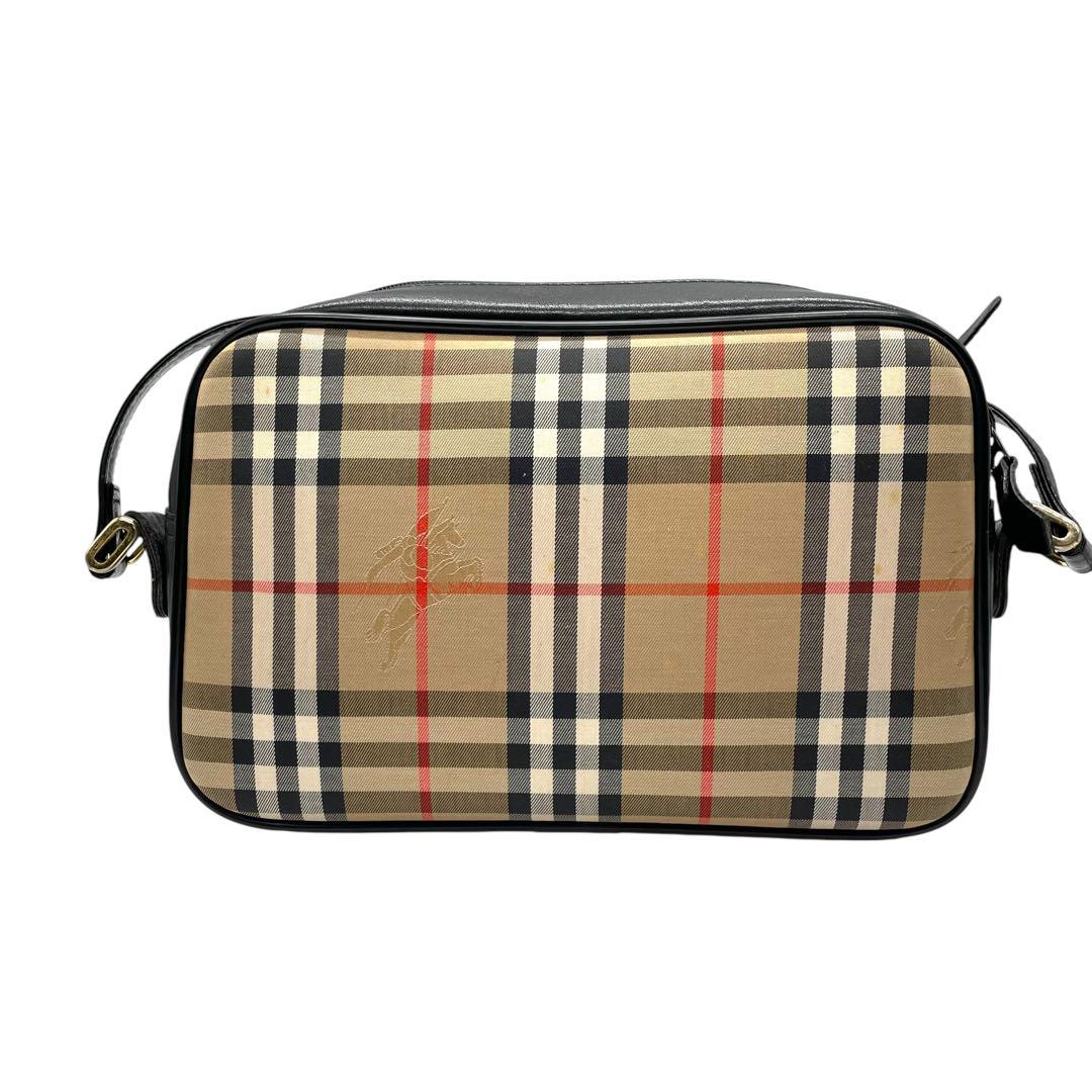 バーバリー ノバチェック シャドーホース ワンショルダー ショルダーバッグ キャンバス レザー ゴールド金具 ホースロゴ コンパクト 肩掛け可 Burberrys レディース バッグ