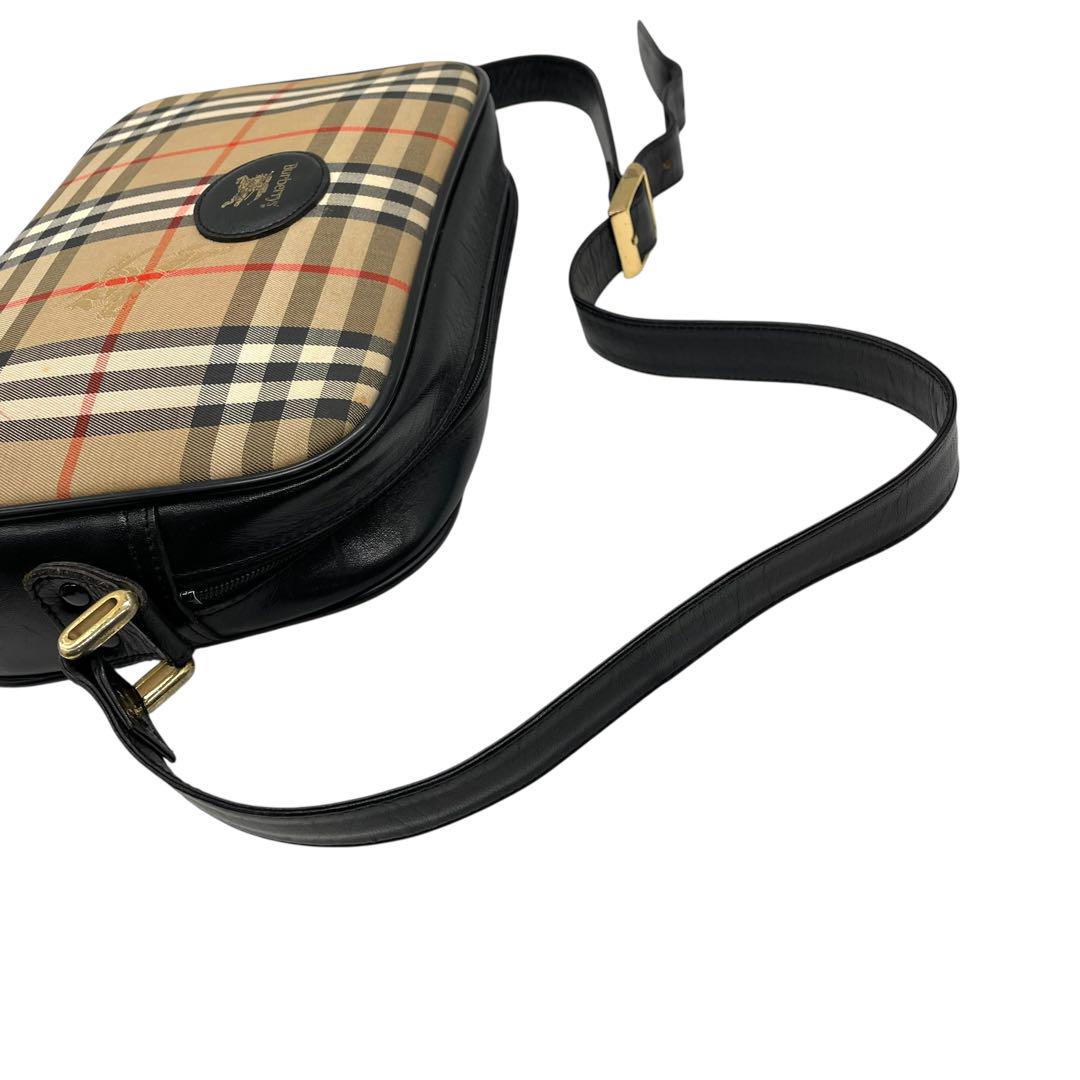 バーバリー ノバチェック シャドーホース ワンショルダー ショルダーバッグ キャンバス レザー ゴールド金具 ホースロゴ コンパクト 肩掛け可 Burberrys レディース バッグ