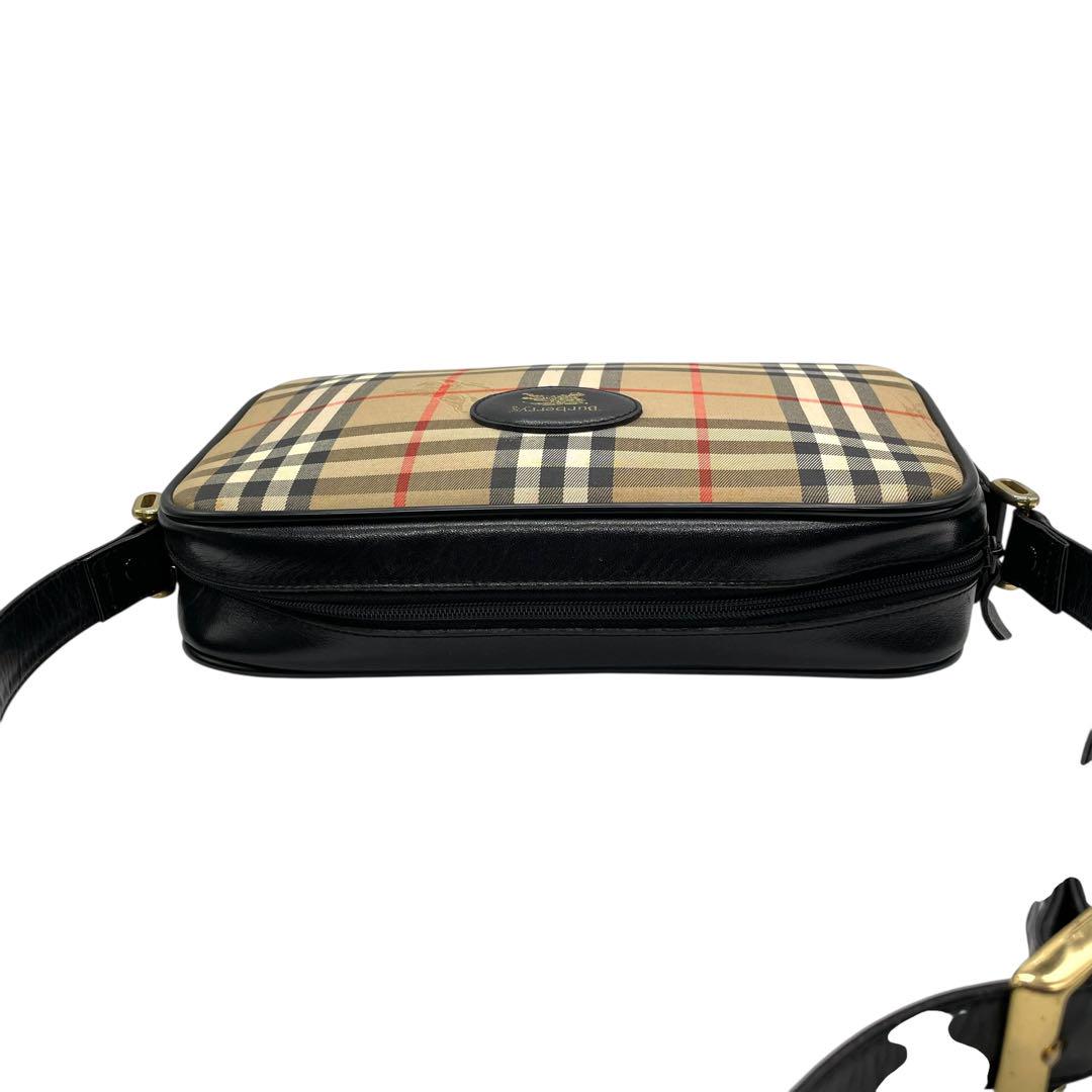 バーバリー ノバチェック シャドーホース ワンショルダー ショルダーバッグ キャンバス レザー ゴールド金具 ホースロゴ コンパクト 肩掛け可 Burberrys レディース バッグ