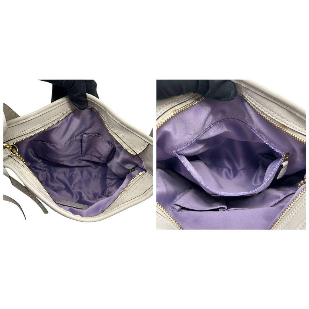 コーチ ショルダーバッグ 茶 白 シグネチャー ホーボー ワンショル s96 12390 自立可 斜め掛け可 ブラウン ホワイト ゴールド金具 ロゴプレート レザー 本革 COACH