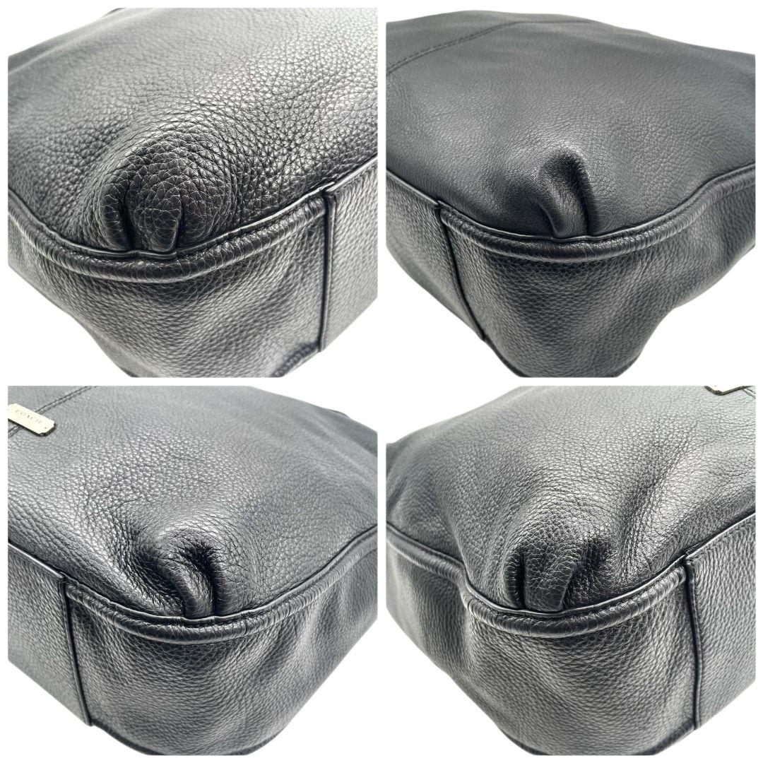 美品 コーチ ハンドバッグ 黒 ワンショルダー レザー 本革 アベリー トートバッグ A4収納 ロゴタグ ロゴプレート シルバー金具 肩掛け可 肩かけ可 COACH A1480-F23309 スモール ホーボー s96 ブラック 上品 高級感