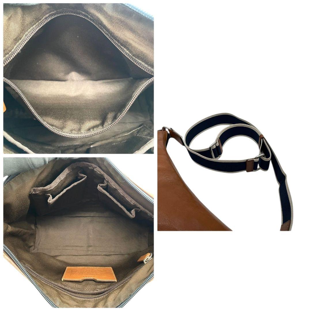 コーチ ショルダーバッグ 茶 ホーボー 斜め掛け可 レザー 本革 F70559 ブラウン シルバー金具 ロゴタグ ロゴ COACH s6 上品 大容量 デイリー トート