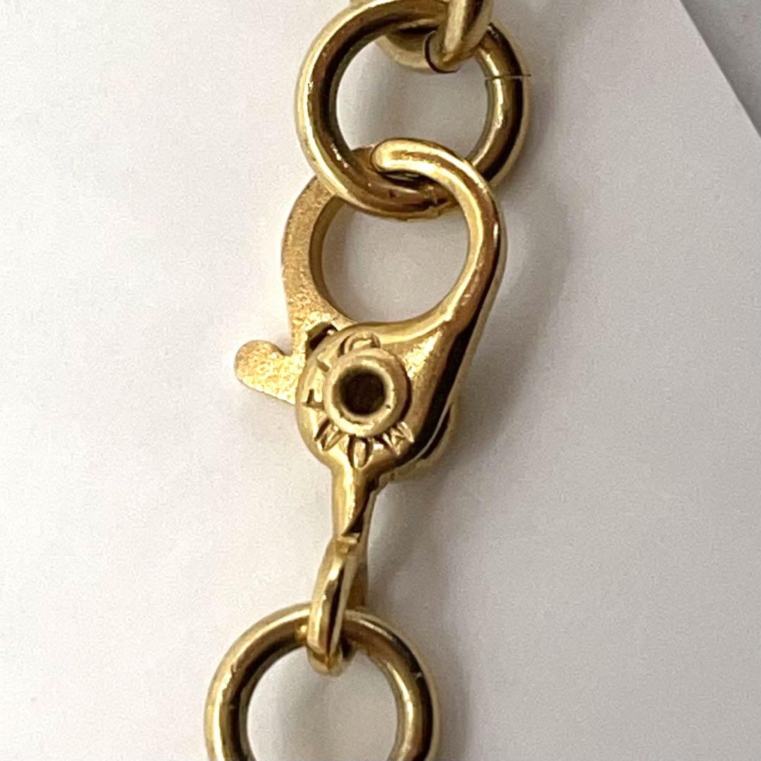 美品 モネ MONET ネックレス i6 カラーストーン ゴールド オレンジ ネイビー レディース アクセサリー ゴールド金具 ロゴ刻印 パリ 高級