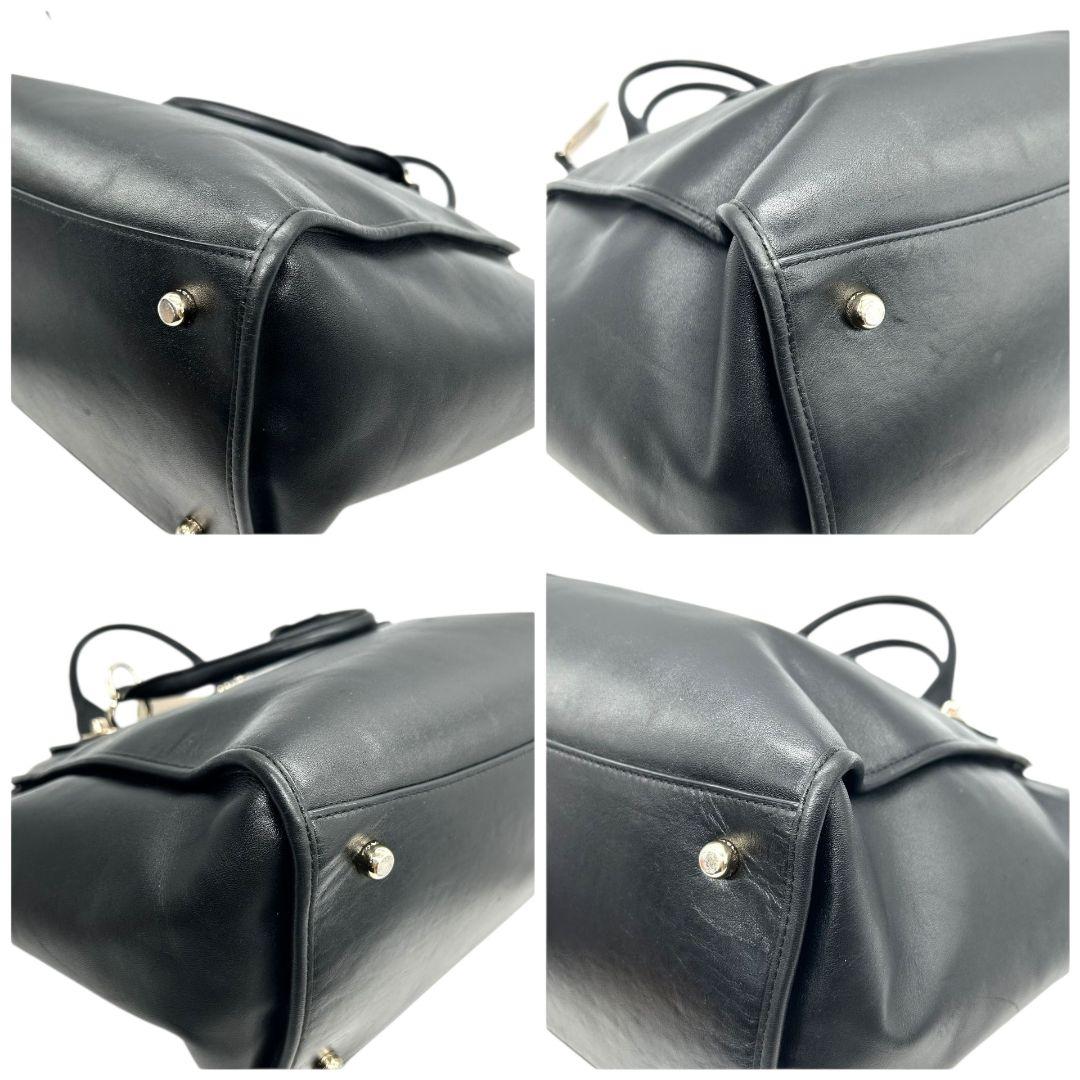 極美品 コーチ ハンドバッグ 黒 ターンロック 2WAY A4収納 レザー 自立可 s43 ショルダーバッグ トートバッグ 斜め掛け可 ブラック シルバー金具 ロゴタグ 本革 COACH 33545 オシャレ 本物保証 鑑定済 スピード発送
