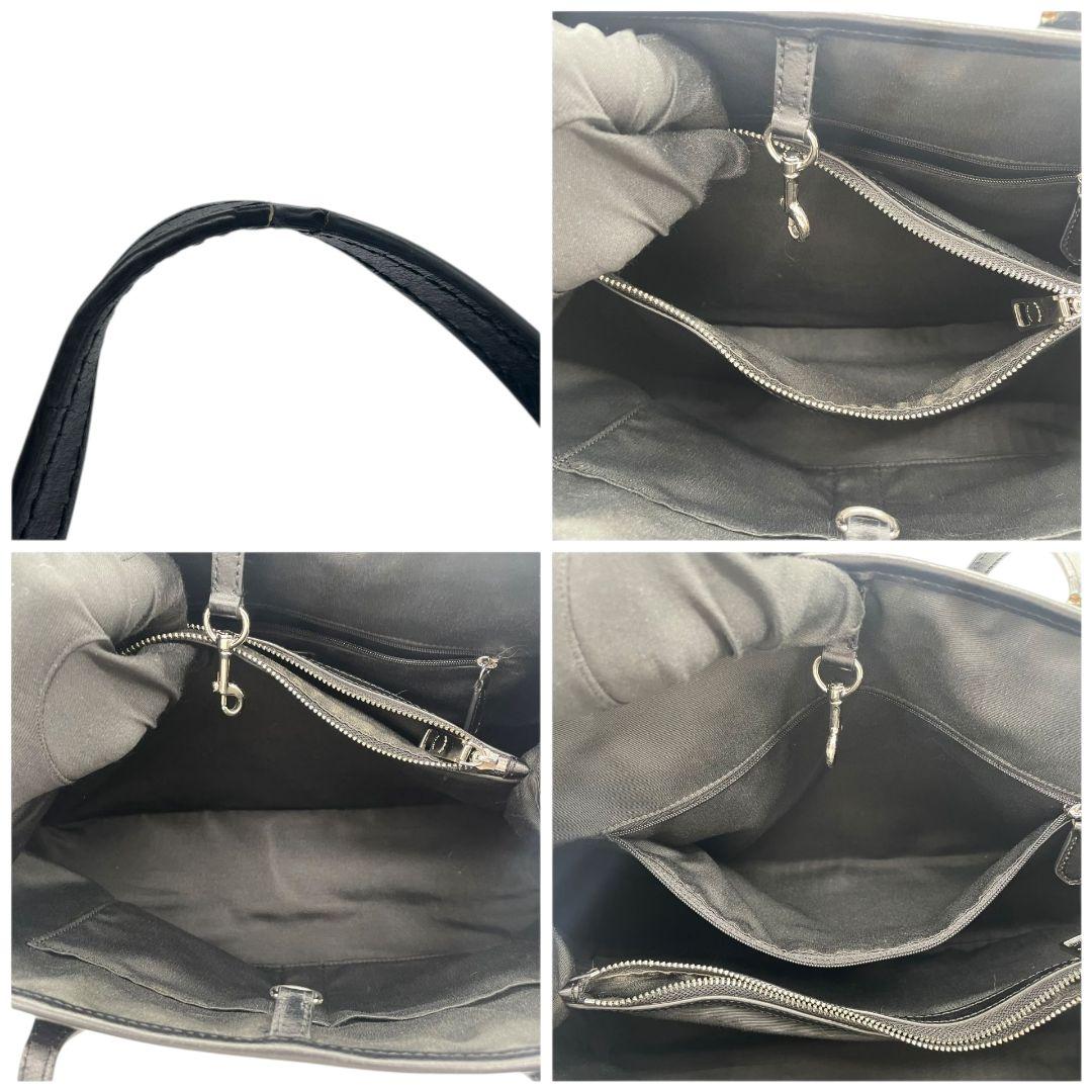 コーチ　トートバッグ　ブラック　シグネチャー　巾着　ワンショルダー　PVC　ハンドバッグ　肩掛け可　肩かけ可　ロゴタグ　シルバー金具　ロゴ　COACH　F57842　オシャレ　本物保証　鑑定済　スピード発送