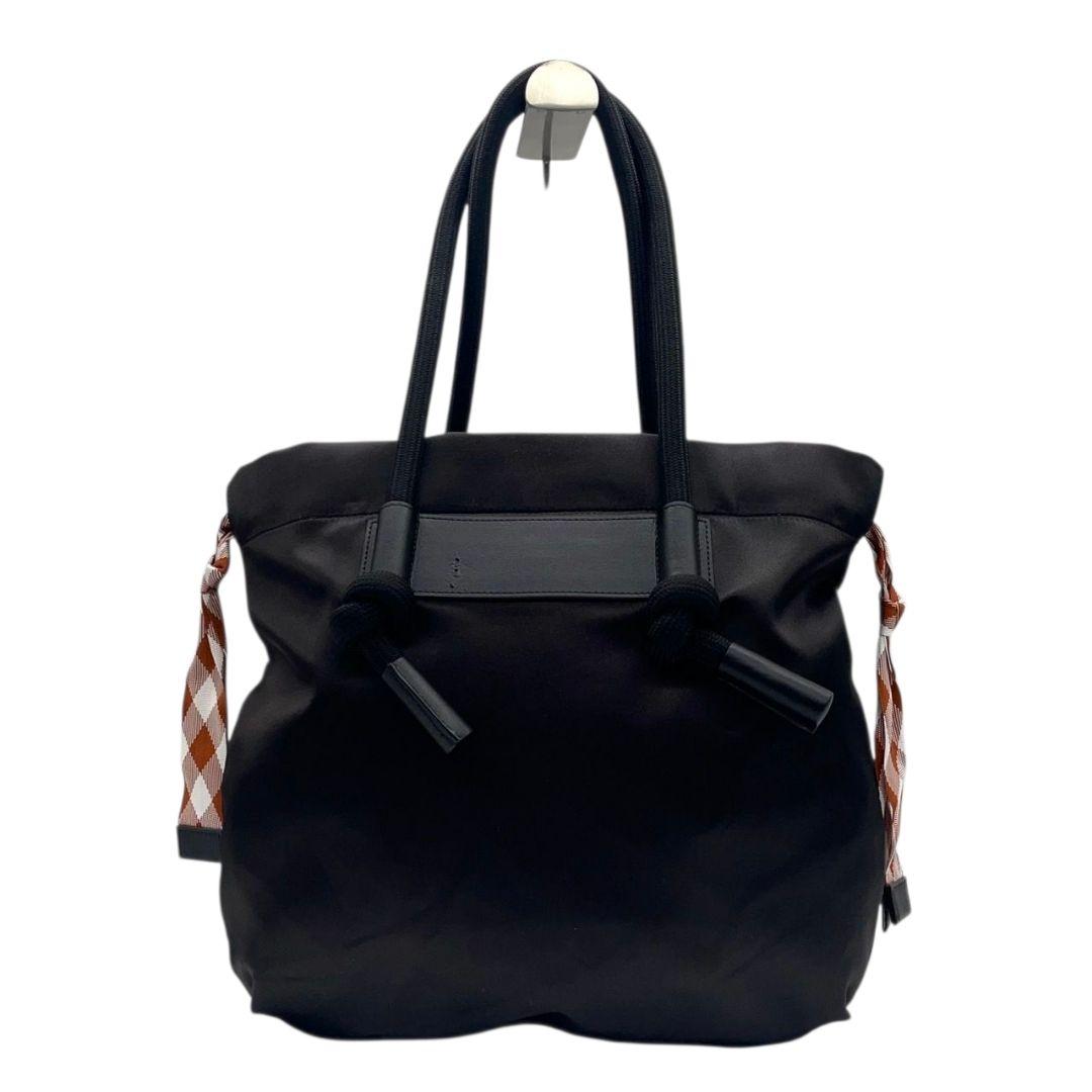 シーバイクロエ トートバッグ 黒 ロゴ チャーム キャンバス ワンショルダー u17 A4収納 ハンドバッグ 肩掛け可 肩かけ可 ブラック ゴールド金具 スカーフ レザー SeeByChloe