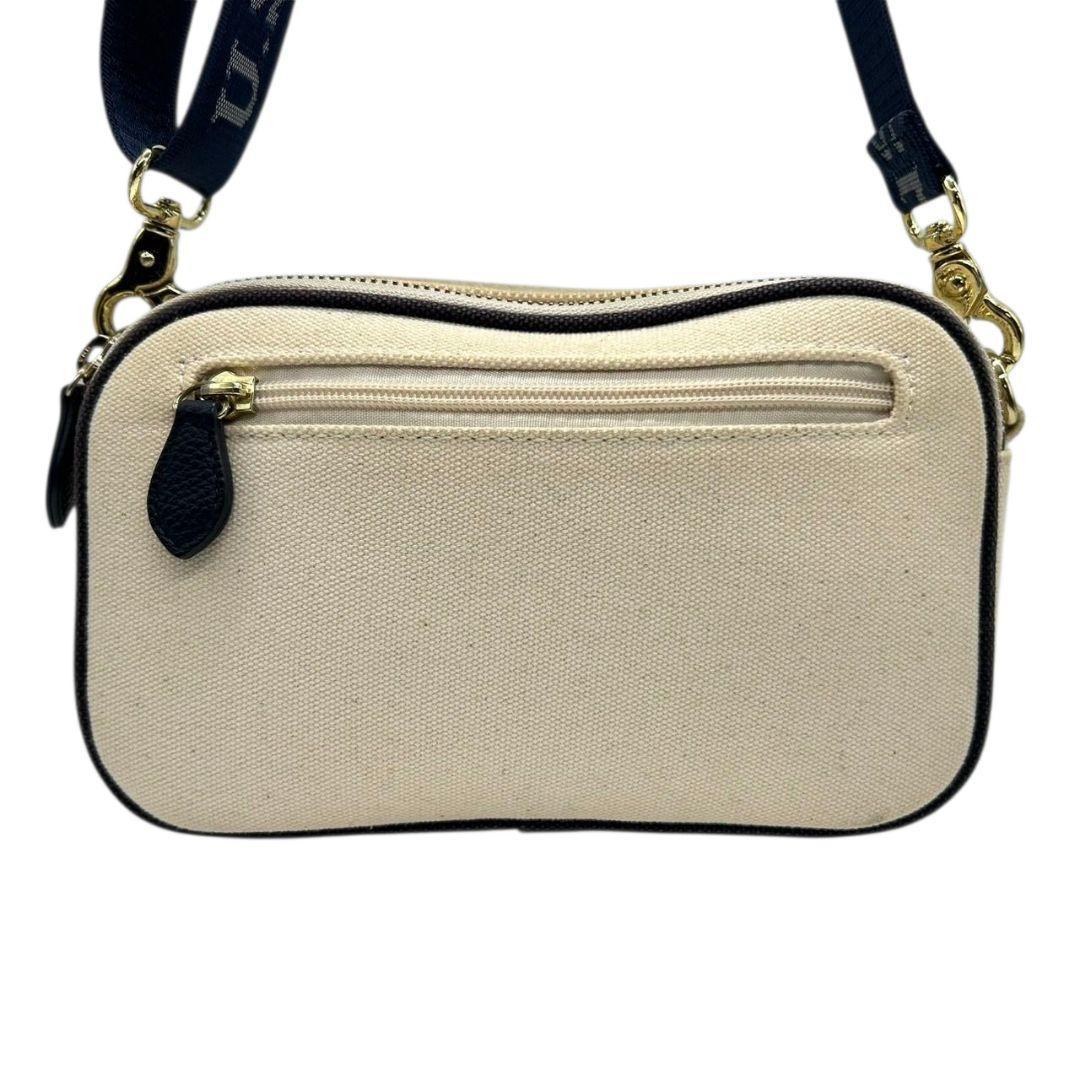 ユーエスポロアッスン ショルダーバッグ アイボリー ネイビー ロゴ刺繍 斜め掛け可 キャンバス ゴールド金具 s76 U.S. POLO ASSN. オシャレ 本物保証 鑑定済 スピード発送