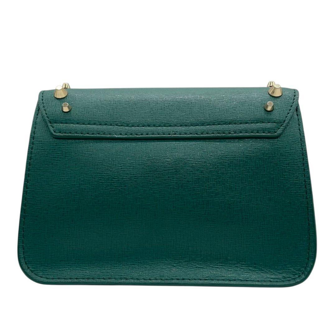 フルラ FURLA ショルダーバッグ 緑 グリーン メトロポリス 斜め掛け可 レザー 本革 チェーン フラップ ゴールド金具 ロゴプレート s12 レディース