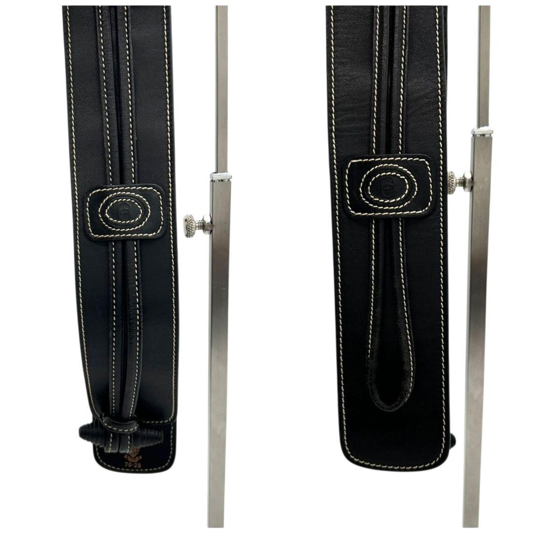 グッチ ベルト 黒 ブラック ステッチ クレストロゴ PX-3 レザー 本革 高級 ブランド メンズ 037-21-0028 GUCCI