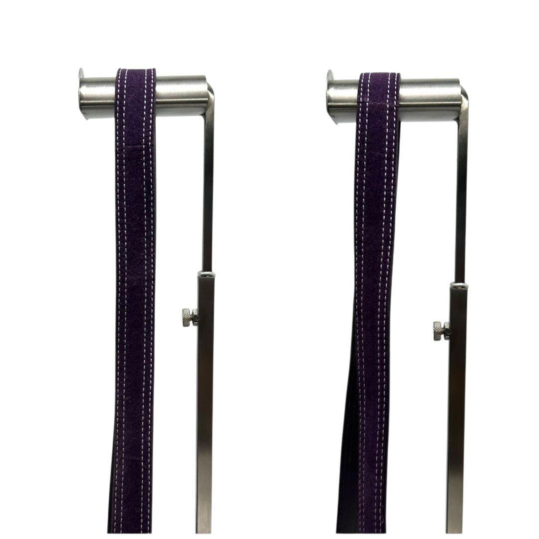 COACH コーチ ショルダーバッグ パープル 斜め掛け可 スエード レザー 本革 シルバー金具 チャーム付き s44