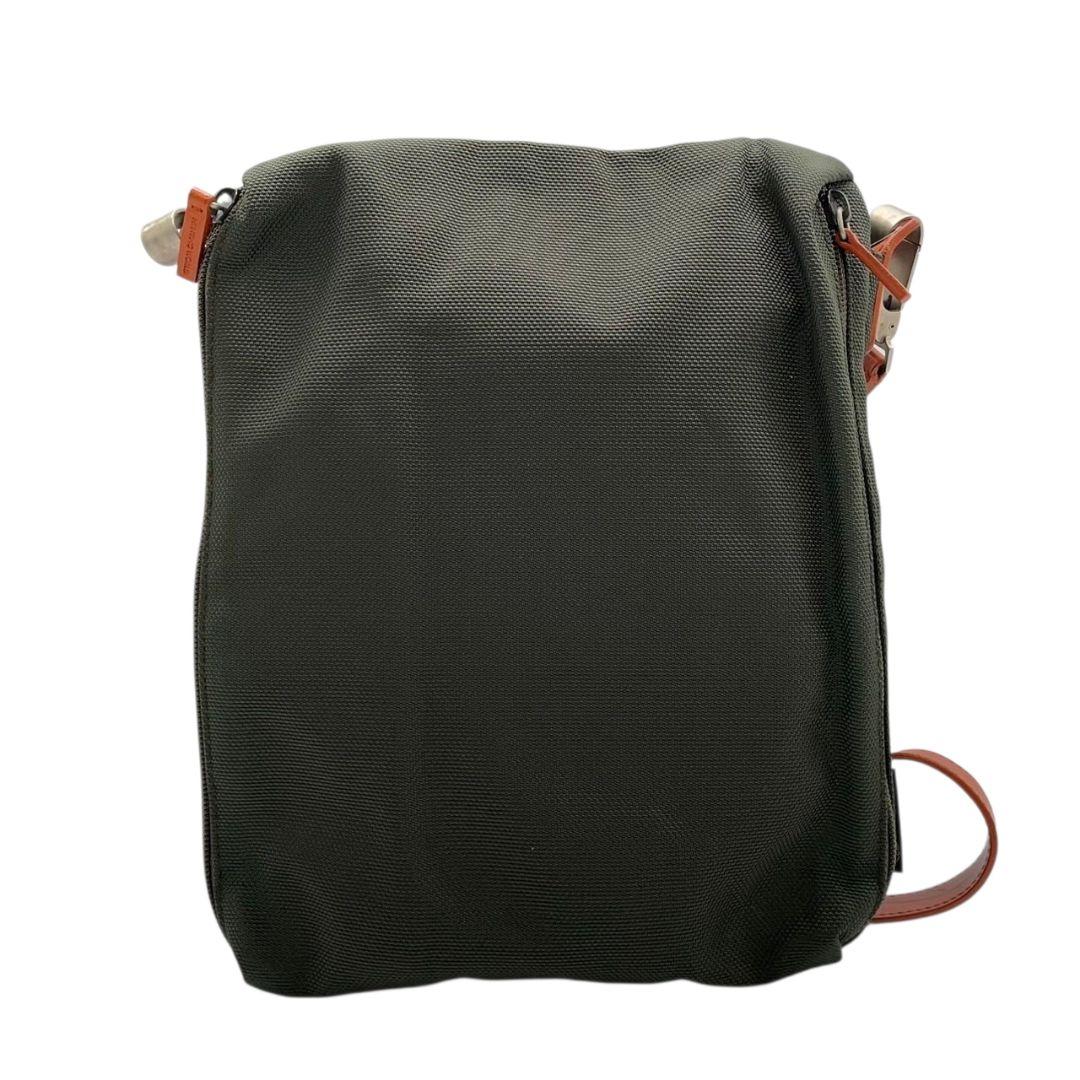 ハンティングワールド ショルダーバッグ 緑 グリーン 茶 ブラウン キャンバス レザー 本革 斜め掛け可 A4収納 ロゴタグ HUNTING WORLD オシャレ 本物保証 鑑定済 スピード発送