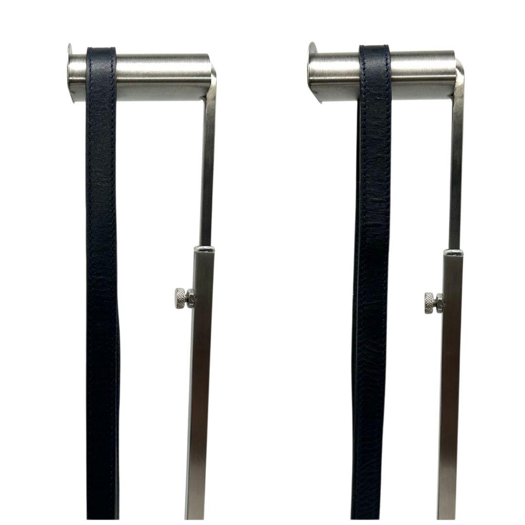 GUCCI グッチ ショルダーバッグ マイクロGG ネイビー 紺 PVC レザー フラップ 斜め掛け可 ゴールド金具 ロゴプレート クレストロゴ ヴィンテージ