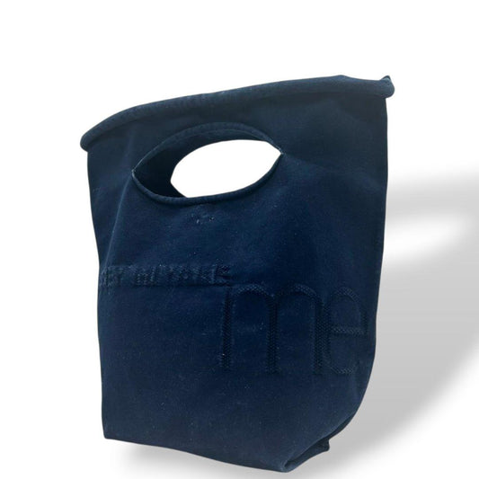 イッセイミヤケ ISSEY MIYAKE ハンドバッグ トートバッグ me ロゴ スエード ネイビー 紺 s36 レディース