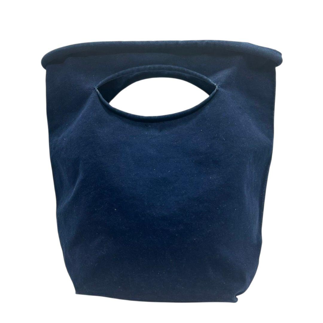 イッセイミヤケ ISSEY MIYAKE ハンドバッグ トートバッグ me ロゴ スエード ネイビー 紺 s36 レディース