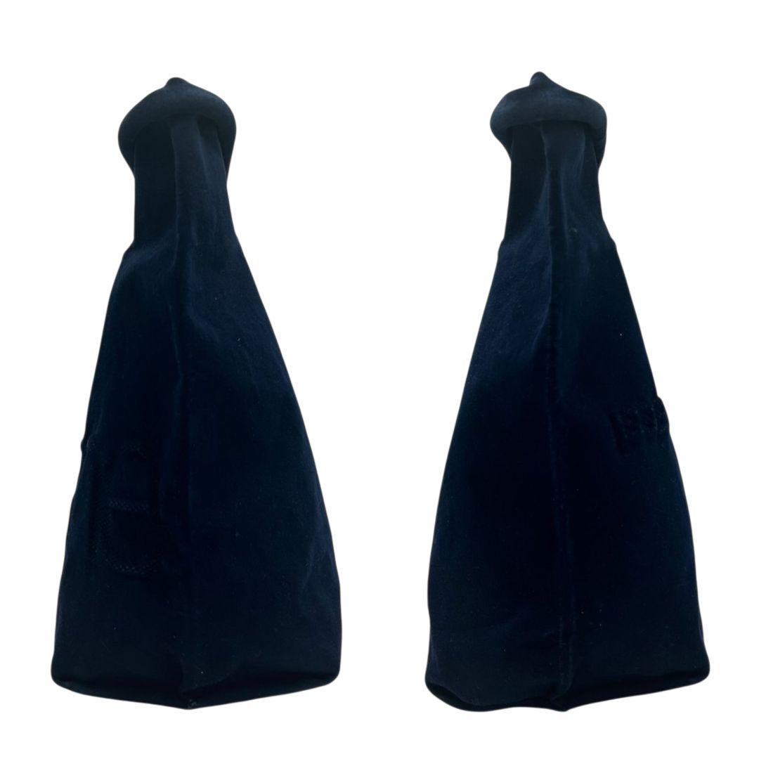 イッセイミヤケ ISSEY MIYAKE ハンドバッグ トートバッグ me ロゴ スエード ネイビー 紺 s36 レディース