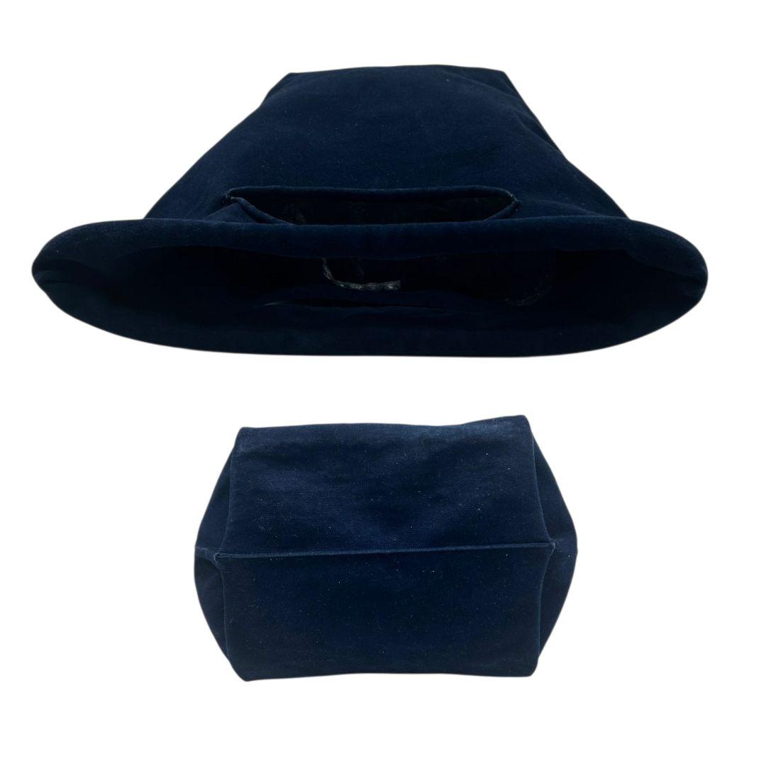 イッセイミヤケ ISSEY MIYAKE ハンドバッグ トートバッグ me ロゴ スエード ネイビー 紺 s36 レディース