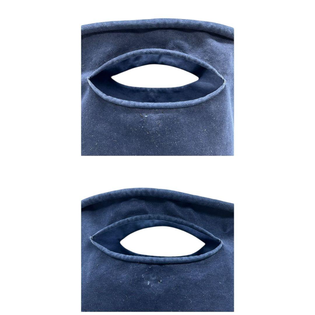 イッセイミヤケ ISSEY MIYAKE ハンドバッグ トートバッグ me ロゴ スエード ネイビー 紺 s36 レディース