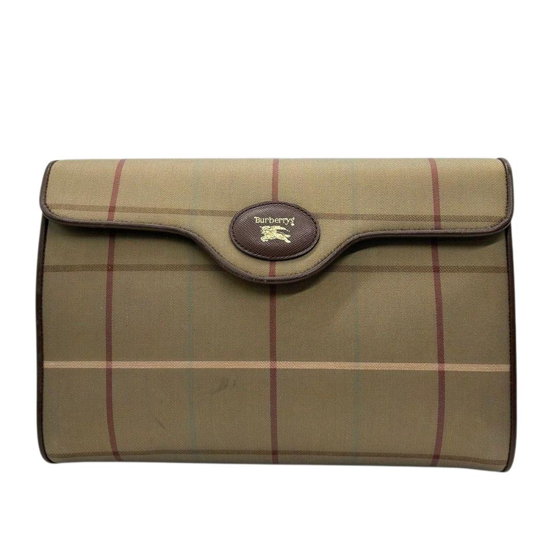 バーバリー ショルダーバッグ ベージュ ブラウン ノバチェック タータンチェック フラップ ナイロン 本革 ゴールド金具 Burberrys オシャレ 本物保証 鑑定済 スピード発送