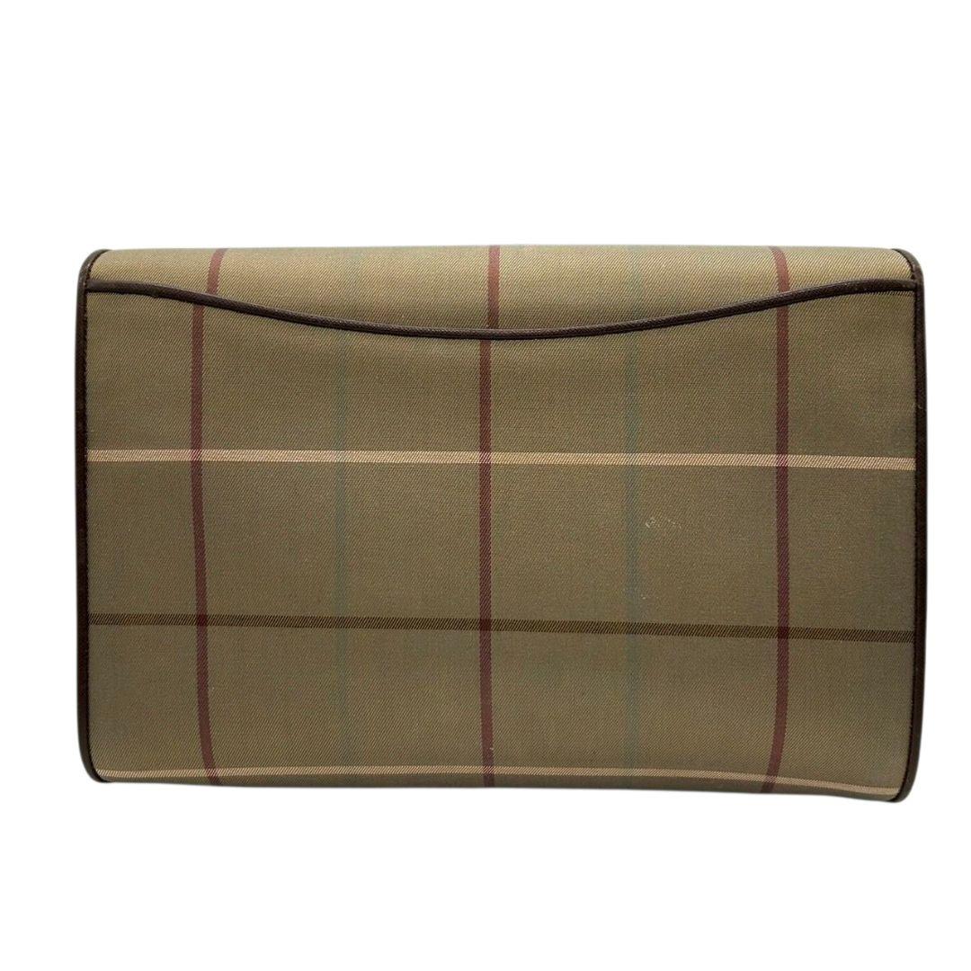 バーバリー ショルダーバッグ ベージュ ブラウン ノバチェック タータンチェック フラップ ナイロン 本革 ゴールド金具 Burberrys オシャレ 本物保証 鑑定済 スピード発送