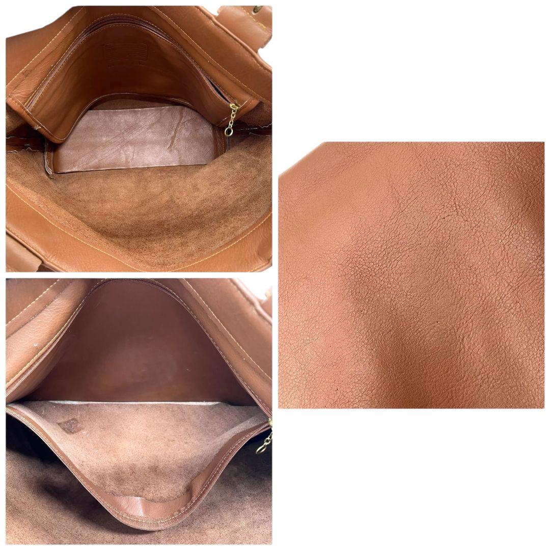 COACH コーチ トートバッグ ブラウン 茶 オールドコーチ ワンショル レザー 本革 A4収納 肩掛け可 ゴールド金具 ロゴタグ ハンドバッグ 4140 T7 高級感 ヴィンテージ