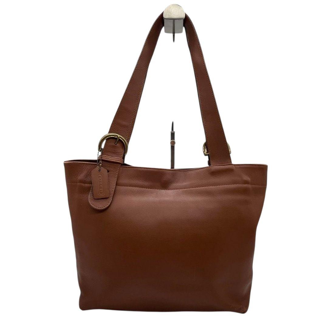 COACH コーチ トートバッグ ブラウン 茶 オールドコーチ ワンショル レザー 本革 A4収納 肩掛け可 ゴールド金具 ロゴタグ ハンドバッグ 4140 T7 高級感 ヴィンテージ