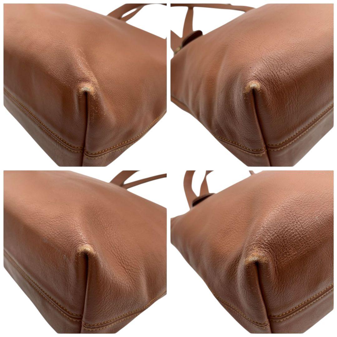 COACH コーチ トートバッグ ブラウン 茶 オールドコーチ ワンショル レザー 本革 A4収納 肩掛け可 ゴールド金具 ロゴタグ ハンドバッグ 4140 T7 高級感 ヴィンテージ