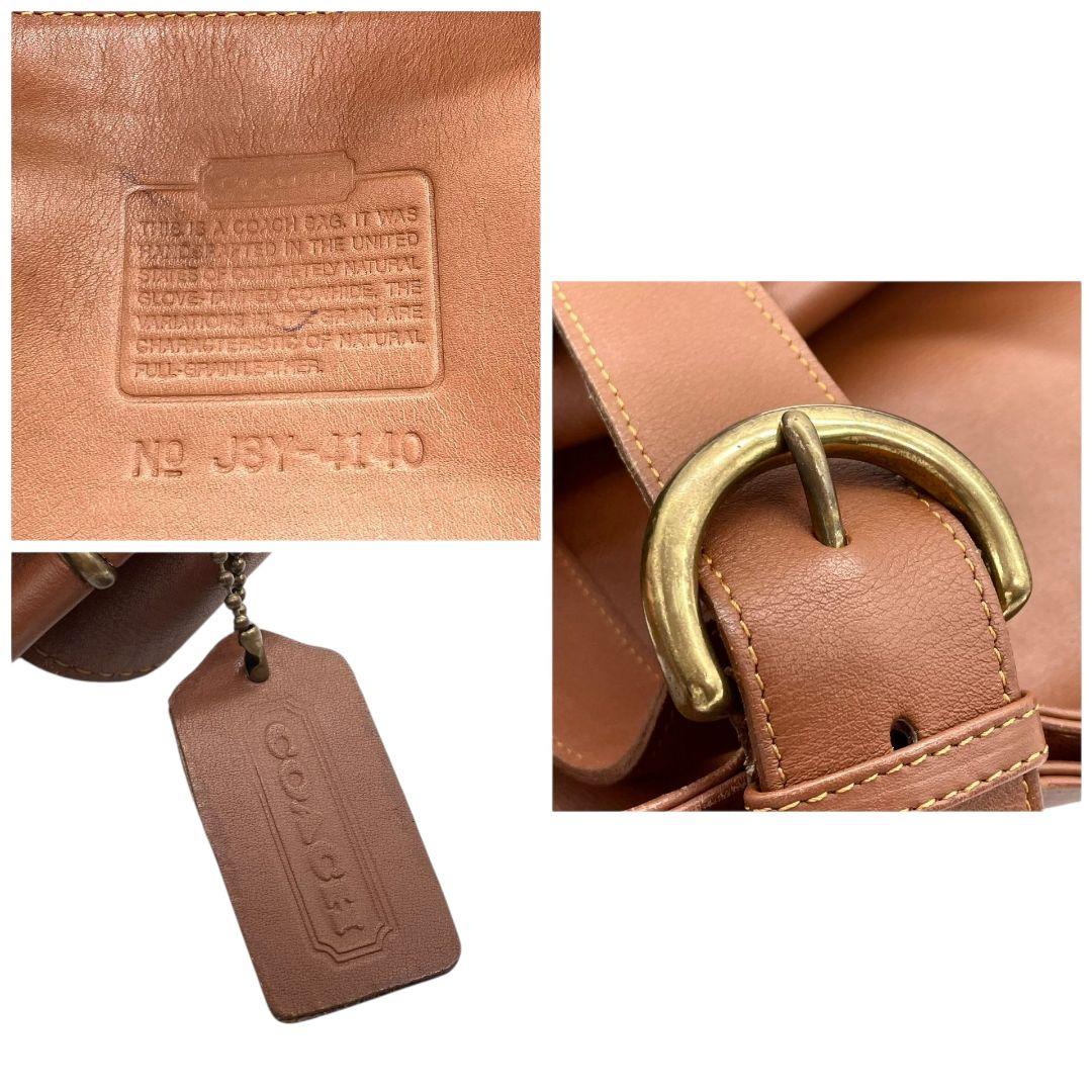 COACH コーチ トートバッグ ブラウン 茶 オールドコーチ ワンショル レザー 本革 A4収納 肩掛け可 ゴールド金具 ロゴタグ ハンドバッグ 4140 T7 高級感 ヴィンテージ