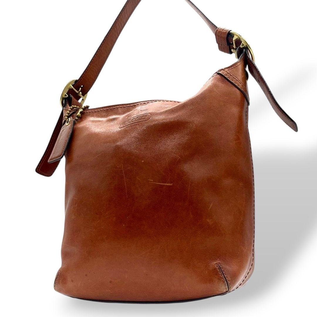 コーチ ショルダーバッグ 茶 ブラウン ホーボー レザー 本革 斜め掛け可 ゴールド金具 ロゴタグ ロゴ トートバッグ ハンドバッグ 高級感 COACH 12376 s16