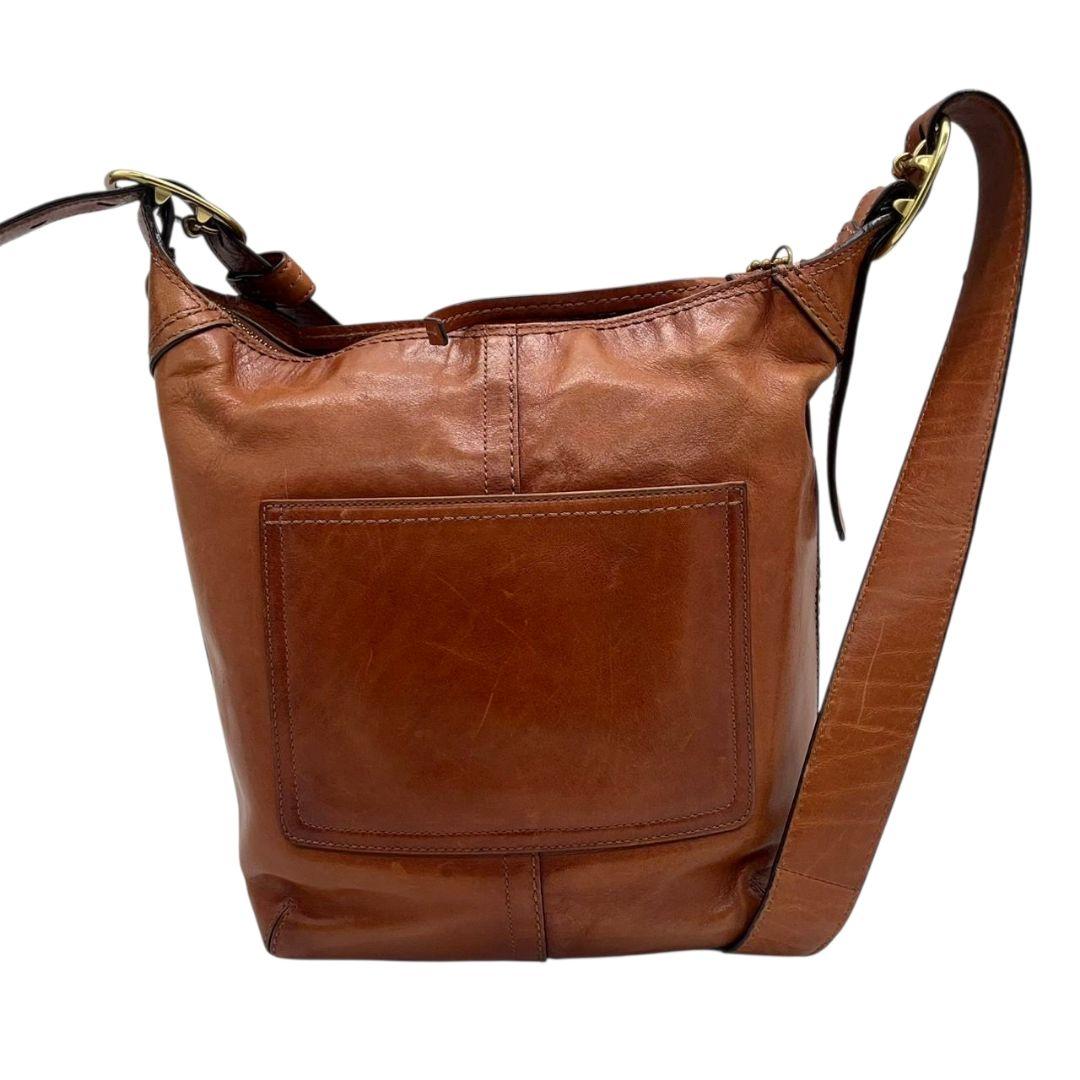 コーチ ショルダーバッグ 茶 ブラウン ホーボー レザー 本革 斜め掛け可 ゴールド金具 ロゴタグ ロゴ トートバッグ ハンドバッグ 高級感 COACH 12376 s16