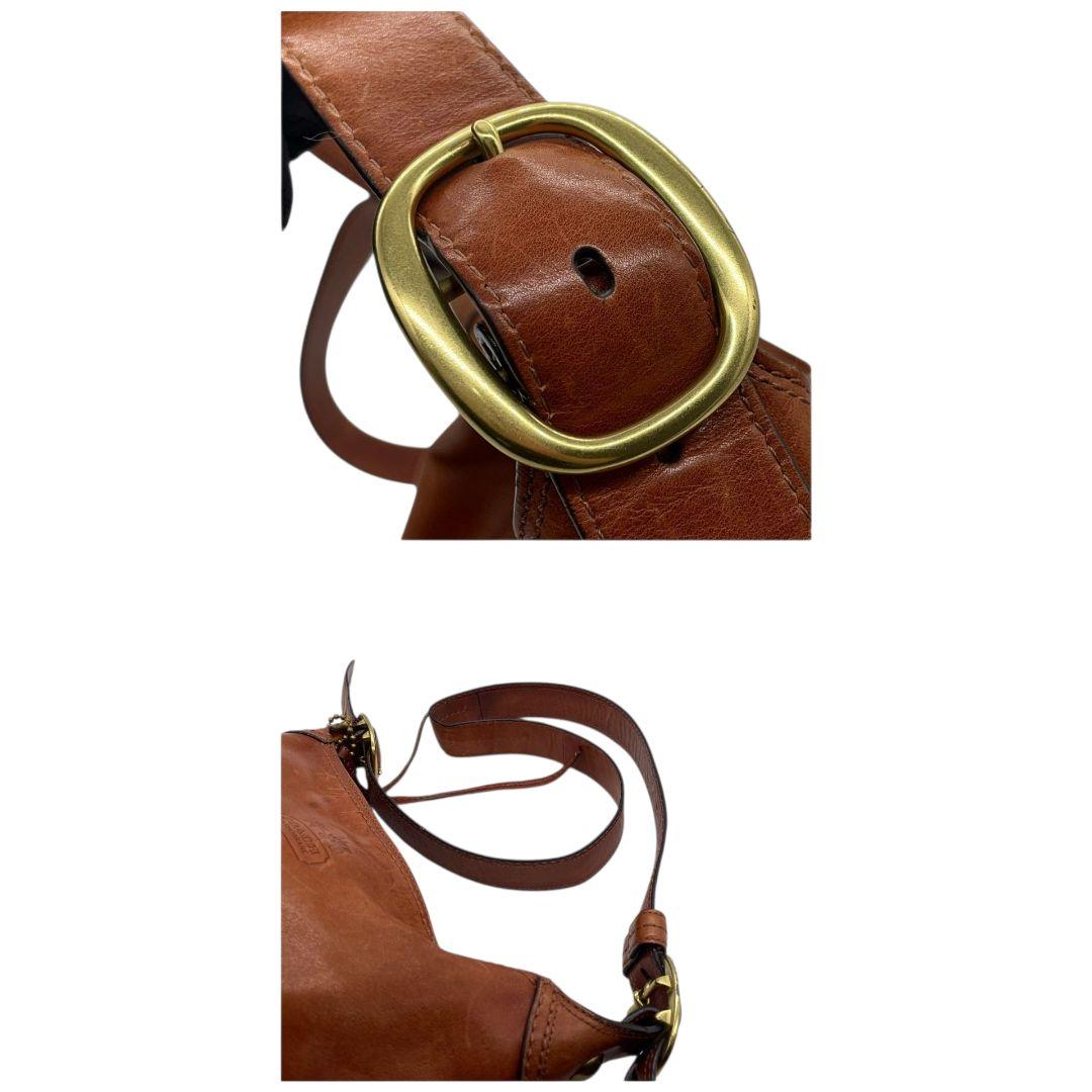 コーチ ショルダーバッグ 茶 ブラウン ホーボー レザー 本革 斜め掛け可 ゴールド金具 ロゴタグ ロゴ トートバッグ ハンドバッグ 高級感 COACH 12376 s16