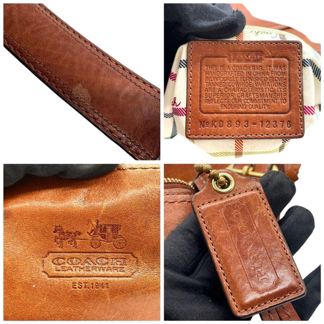 コーチ ショルダーバッグ 茶 ブラウン ホーボー レザー 本革 斜め掛け可 ゴールド金具 ロゴタグ ロゴ トートバッグ ハンドバッグ 高級感 COACH 12376 s16