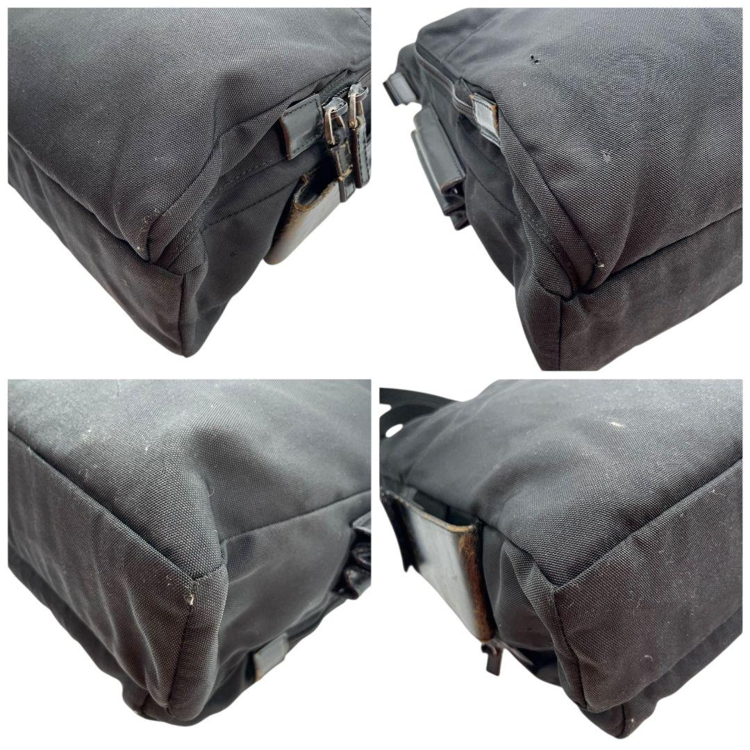 GUCCI グッチ ショルダーバッグ ブラック 黒 ホーボー ロゴプレート A4収納 ワンショル トートバッグ ハンドバッグ ナイロン レザー シルバー金具 s57 上品 高級感