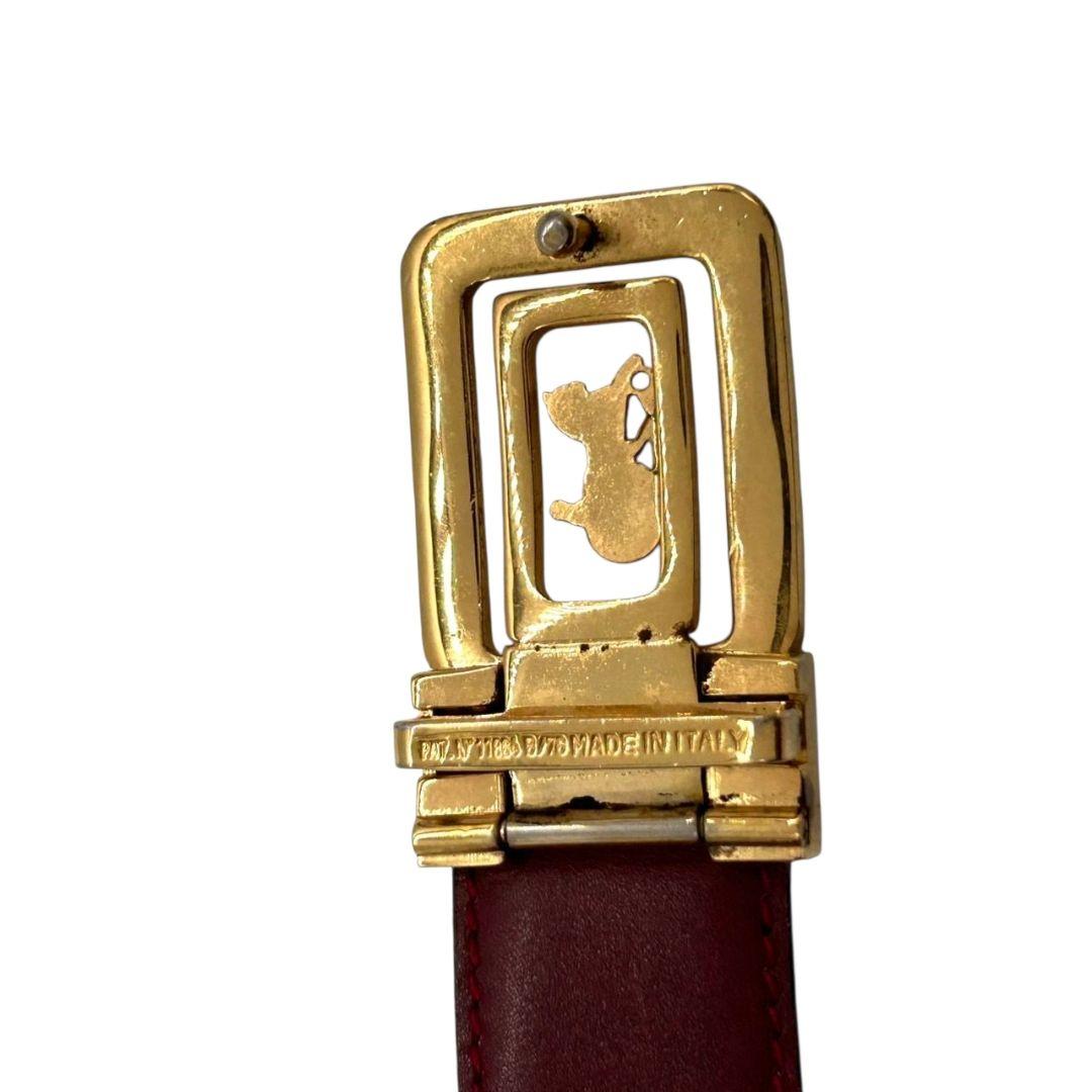 セリーヌ ベルト 黒 ブラック 赤 レッド サルキー 馬車金具 PX-2 レザー 本革 ゴールド金具 ロゴ 高級 ブランド CELINE