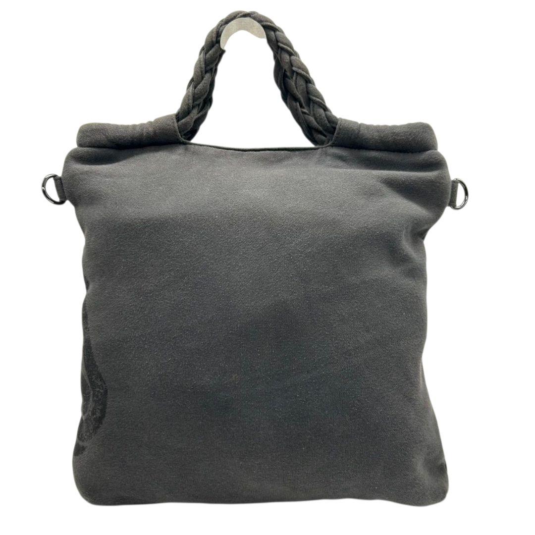 ディーゼル DIESEL トートバッグ グレー スウェード デカロゴ 2way ハンドバッグ ショルダーバッグ A4収納 斜め掛け可 編み込み デザイン Vロゴ s55