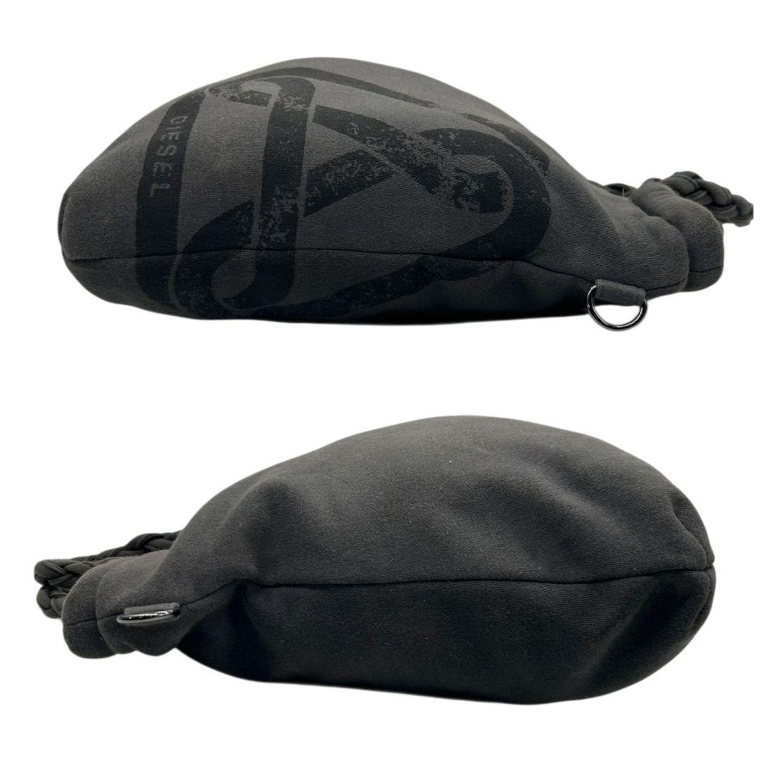 ディーゼル DIESEL トートバッグ グレー スウェード デカロゴ 2way ハンドバッグ ショルダーバッグ A4収納 斜め掛け可 編み込み デザイン Vロゴ s55